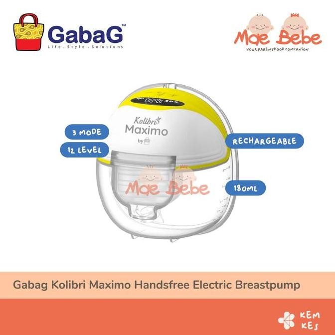 Gabag Kolibri Maximo Handsfree Electric Breastpump Pompa ASI Single