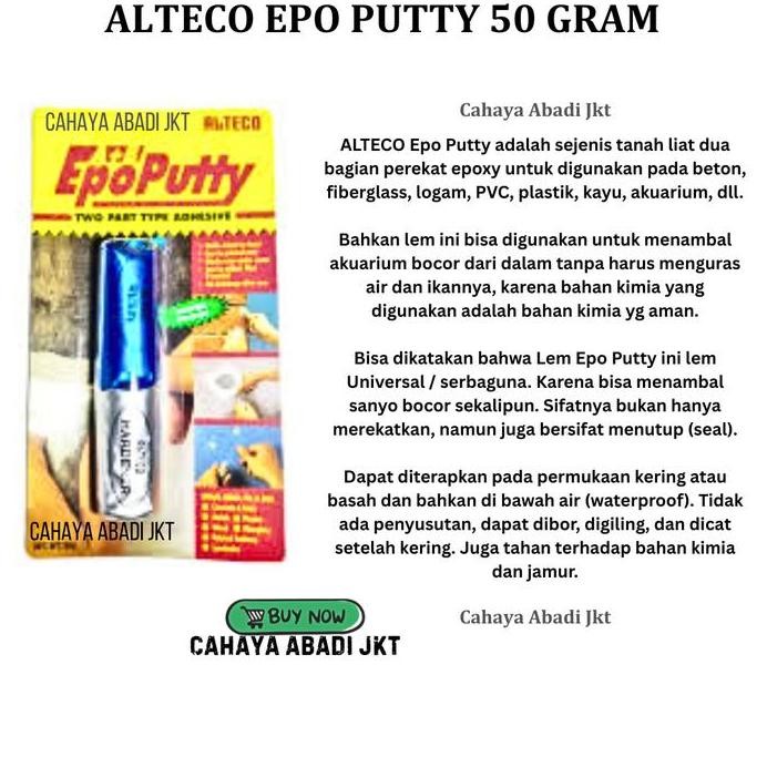 

Lem Alteco Epo-putty / Epo Putty 50 Gram - 100 Gram /Lem Porting murah