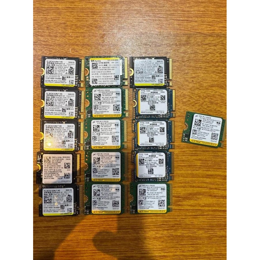 SSD 256GB M.2 NVME 2230 WD SK HYNIX KIOXIA MICRON SAMSUNG CABUTAN UPGRADE 2004T