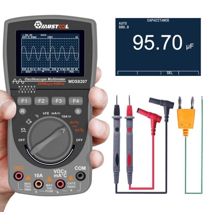 Upgraded Mustool Mds8207 Intelligent 2 In 1Digital 40Mhz 200Msps/S New Stok