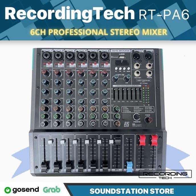 Recording Tech Rt-Pa6 6 Ch Professional Stereo Mixer | Rtpa6 - Rt Pa6 Co