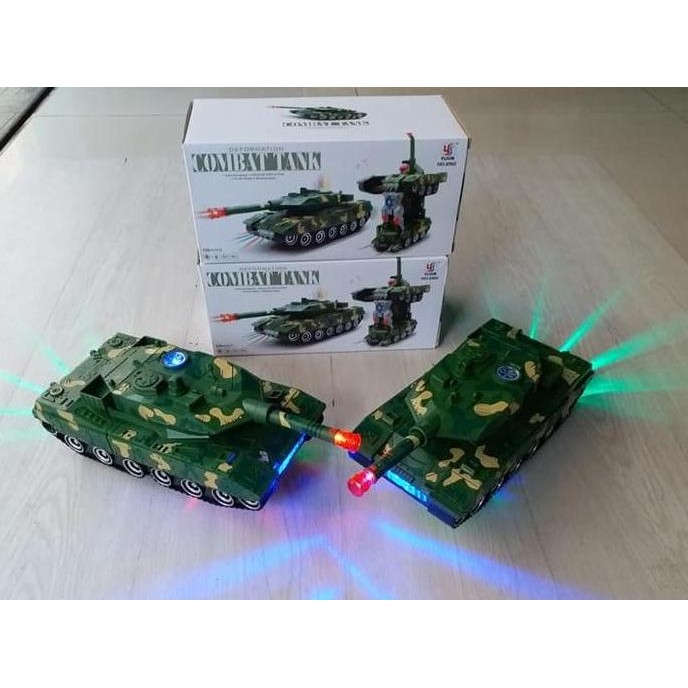 Promo Mainan Mobil Robot Combat War Tank Deformation Military War Tank Besar