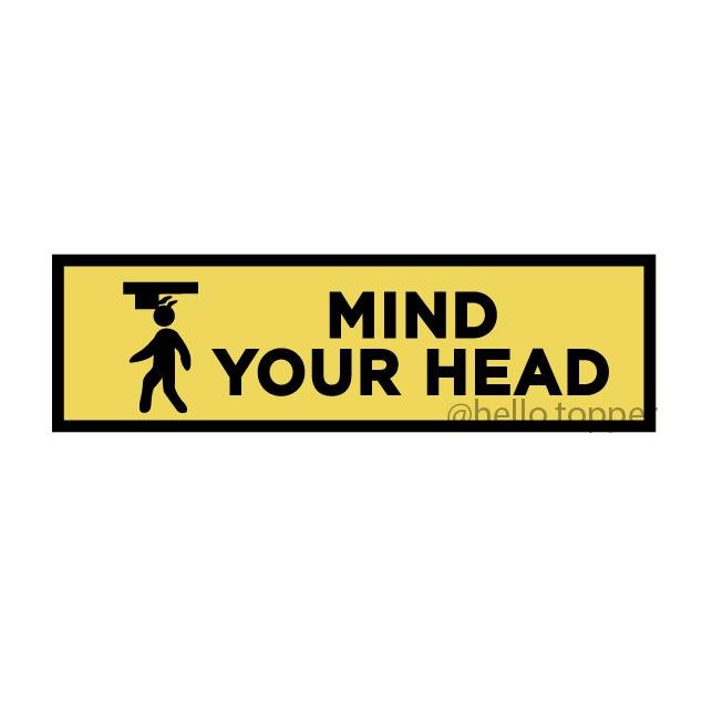 

Sign Akrilik Mind Your Head | Label Sign Awas Kepala Akrilik