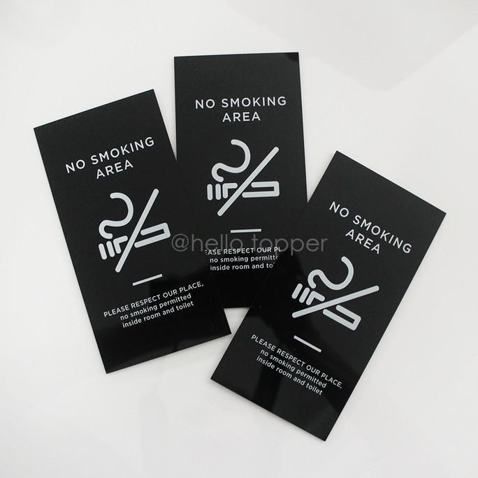 No Smoking Sign Akrilik | Signage No Smoking Area | Label Akrilik