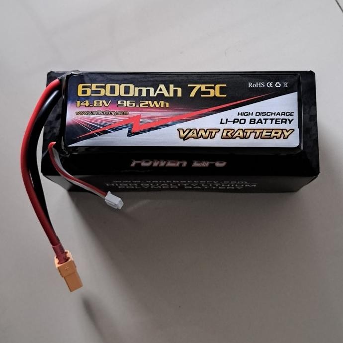 Grosir Batre / Battery Lipo Vant 4S 6500Mah 75C Xt90 Conn