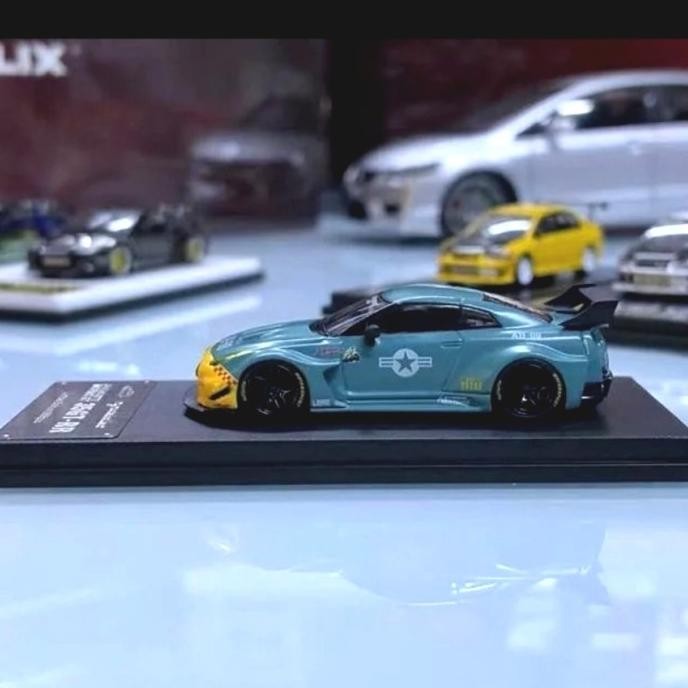 Grosir Nissan Gtr R35 Lbwk Liberty Walk Ab-88 Army Blue Grey Mymodelcollect