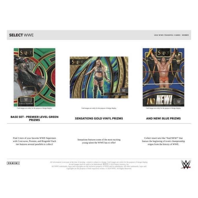 Promo 2024 Panini Select Wwe Hobby Box (12 Pack Per Box, 5 Kartu Per Pack) - 2 Autograph Per Box