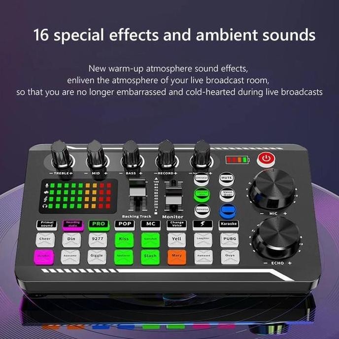 Grosir F998 + Bm800 Set Kartu Suara Mikrofon Kit Audio Mixer Vocoder Mixer Amplifier Ponsel Komputer