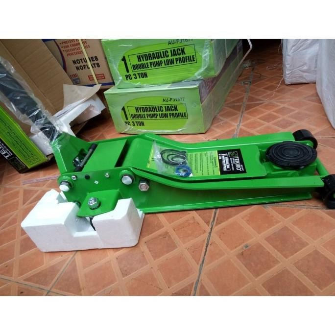 Tekiro Dongkrak Buaya Pendek Ceper 3 Ton Double Hydraulic Jack Ori Kode Produk 4661