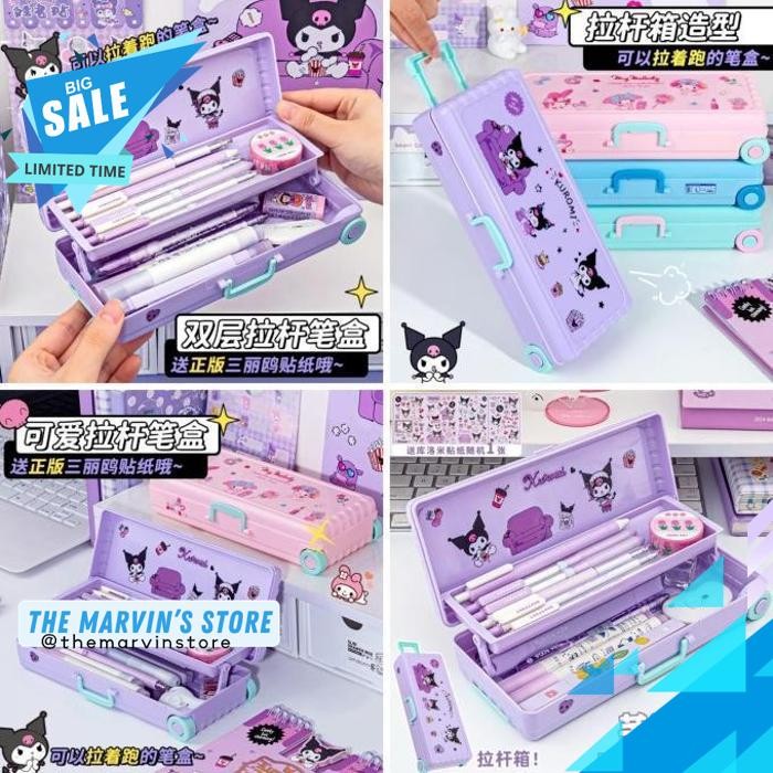 

TEMPAT PENSIL SANRIO KOPER TROLI DORONG / KOTAK PENSIL SANRIO TROLI KOPER RODA / PENCIL CASE SANRIO 2 TINGKAT KOPER TROLI RODA TERBAIK !!!!