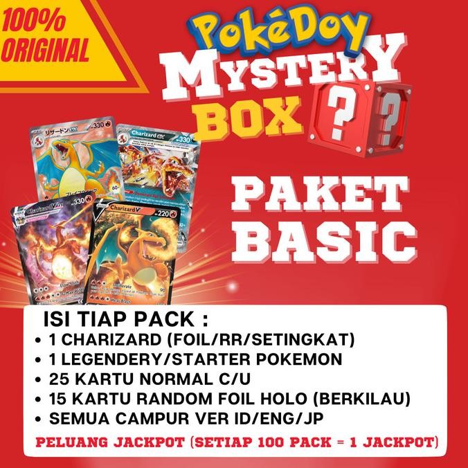 Murah Kartu Pokemon Charizard Mystery Box Tcg Card V Ex Vmax Sar Sr Rr Gx Foil Holo Vstar Pack Miste