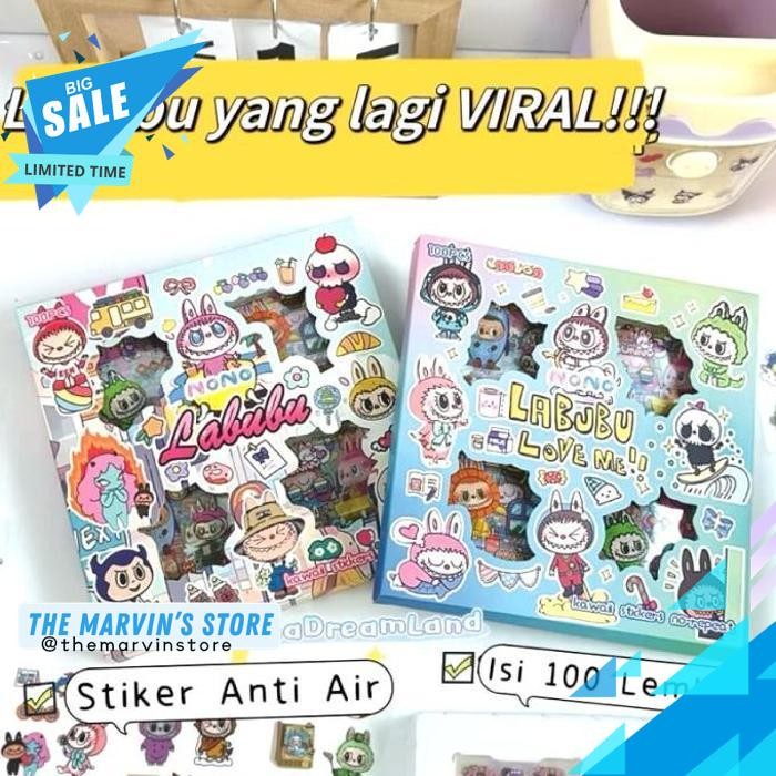 

STICKER LABUBU 100 LEMBAR WATERPROOF VIRAL | STIKER BOX TAHAN AIR STIKER LABUBU BEST SELLER !