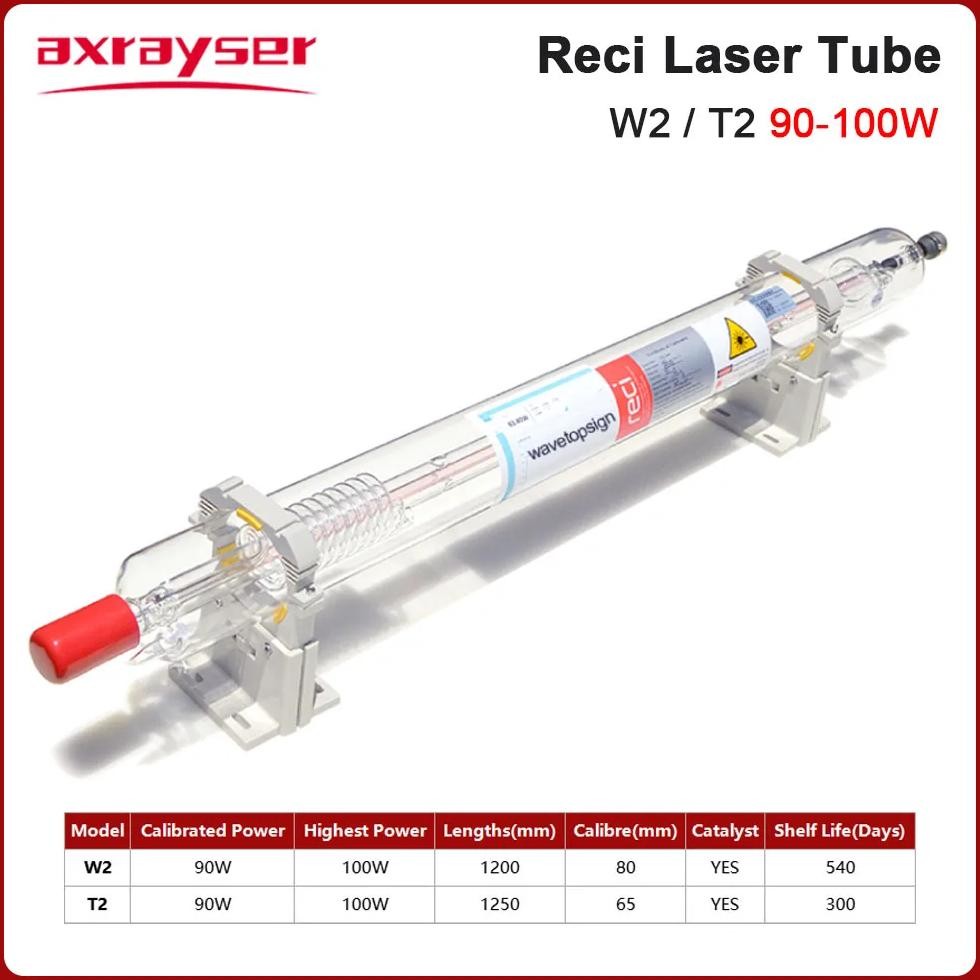 IMPORT RECI CO2 LASER TUBE W2 T2 90W WOODEN BOX PACKING DIA. 80MM 65MM LENGTH 1200MM 1250MM CO2 LASE
