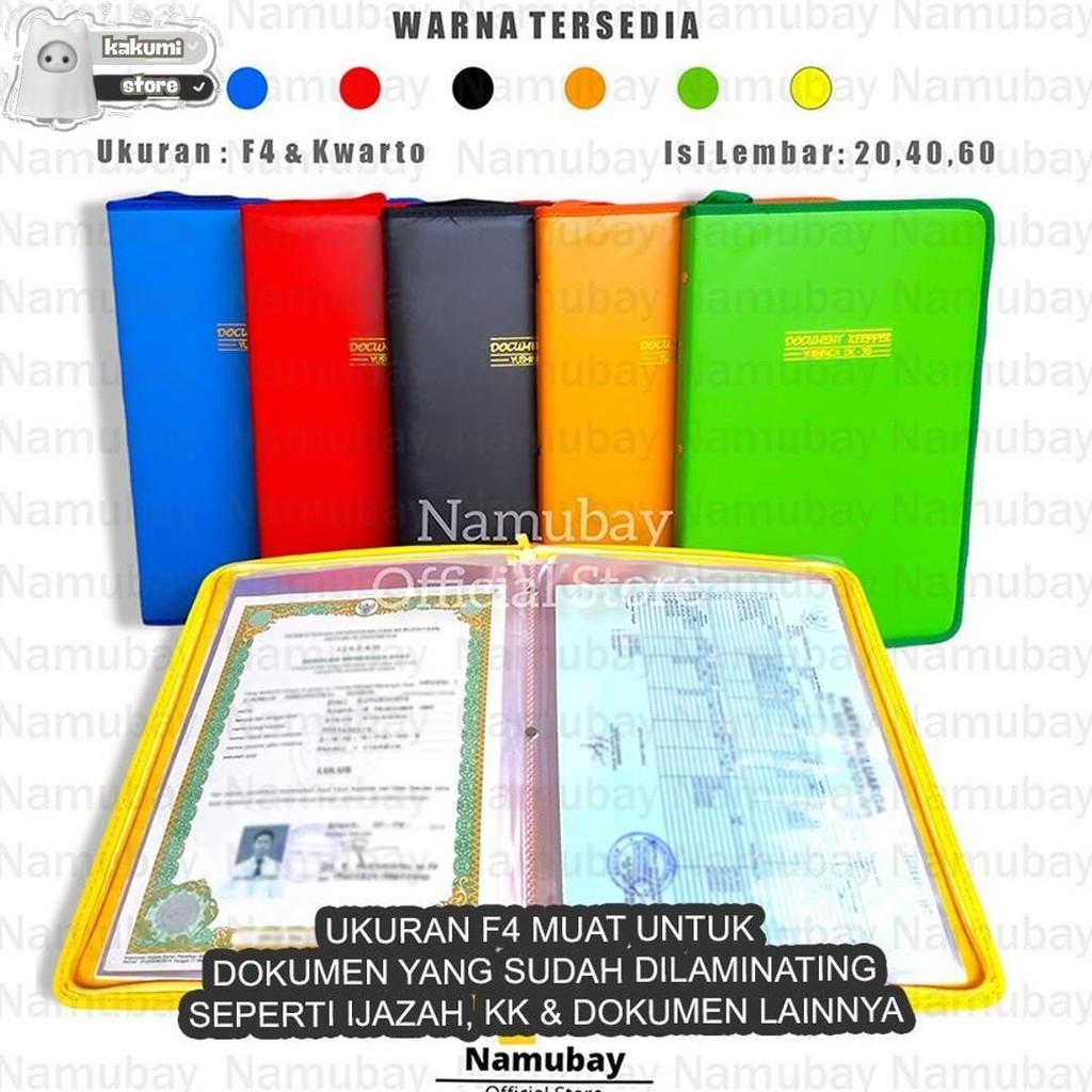 Dokumen Keeper Isi 20,40,60 Lembar/Dokumen Keeper Resleting/Map Anti Air/Map Dokumen/Clear Holder/Ma