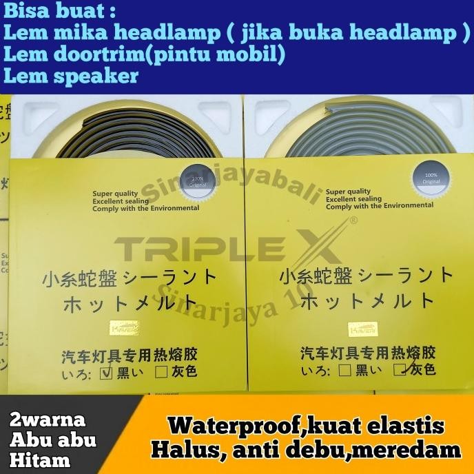 TERBARU - lem mika motor mobil headlamp pintu doortrim speaker odol karet ecer butyl tape sealant ad