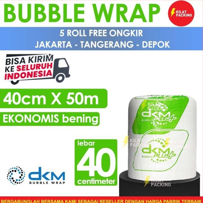 

BUBBLE WRAP 40CM X 50M BENING EKONOMIS DKM PLUS TERMURAH SATUAN murah