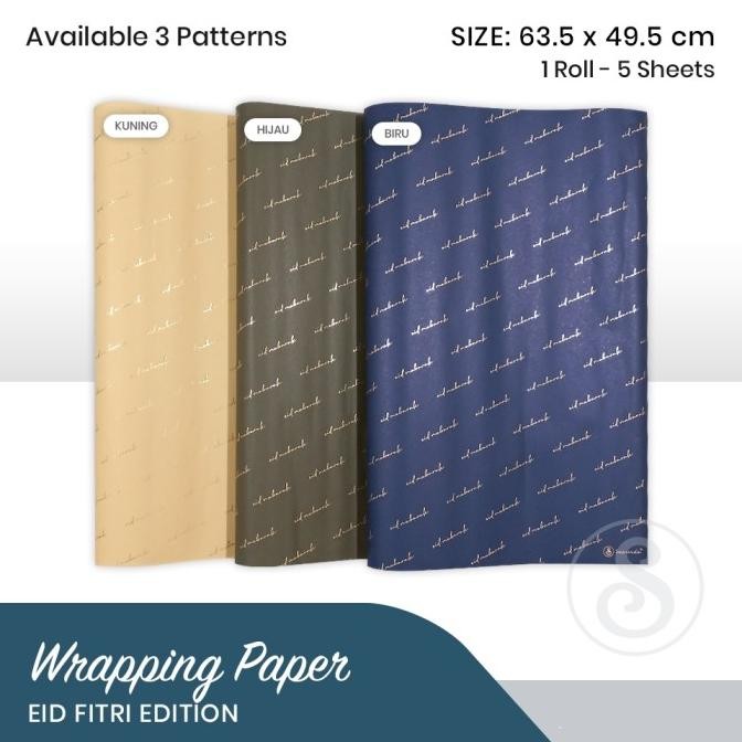 

Premium kertas kado foil EID MUBARAK (5lembar) murah