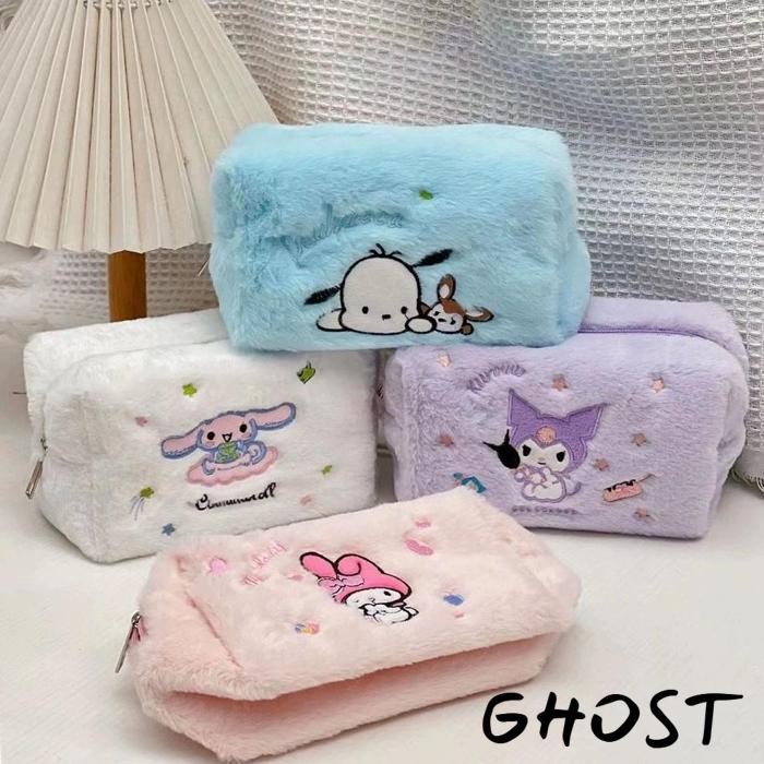 

NEW KOTAK PENSIL POUCH KOSMETIK BULU / TEMPAT PENSIL KARAKTER CINNAMOROLL KUROMI MY MELODY