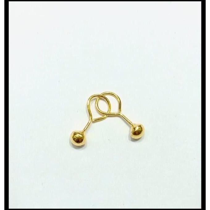 Anting Bayi Emas Kuning 70 % Giwang Toge Baby Earing Tanpa Permata