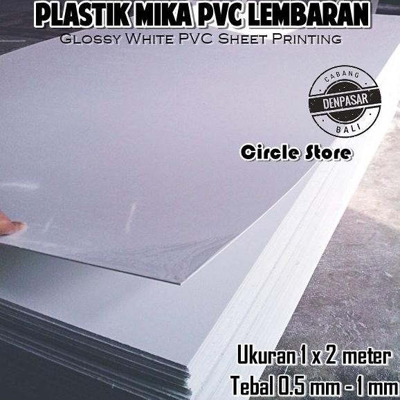 

Plastik Mika Kaku Putih Glossy PVC Thermoforming UV Printing 1m x 2m murah