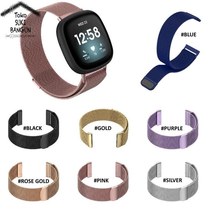 TALI JAM Fitbit SENSE & Fitbit Versa 3 MILANESE Steel Watch Band Strap murah