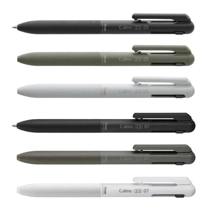 

BEBAS ONGKIR - Pentel Calme 2+S Multi Ballpoint Ink Pen 0.5mm 0.7mm Noise Reduced Pen