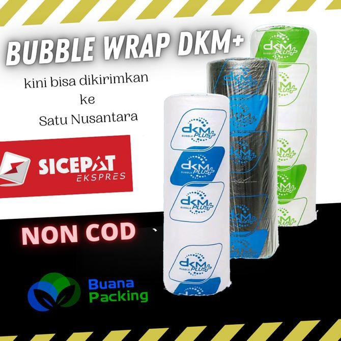 

BUBBLE / BUBLE WRAP ROLL HITAM PUTIH BENING TEBAL DKM+ murah