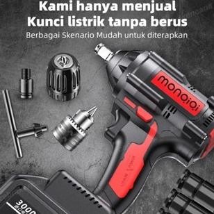 Monqiqi Impact Wrench Cordless Mesin Impact Wrench Cordless Impact Wrench Multi Fungsi Mesin Bor Cor