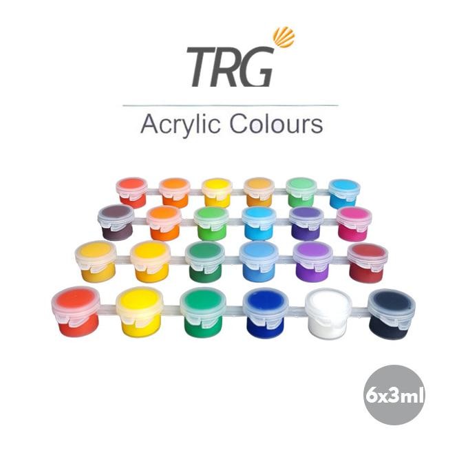 

redi TRG Acrylic Colour Set 6 Warna - Cat Akrilik Canvas Paint Color 3 ml