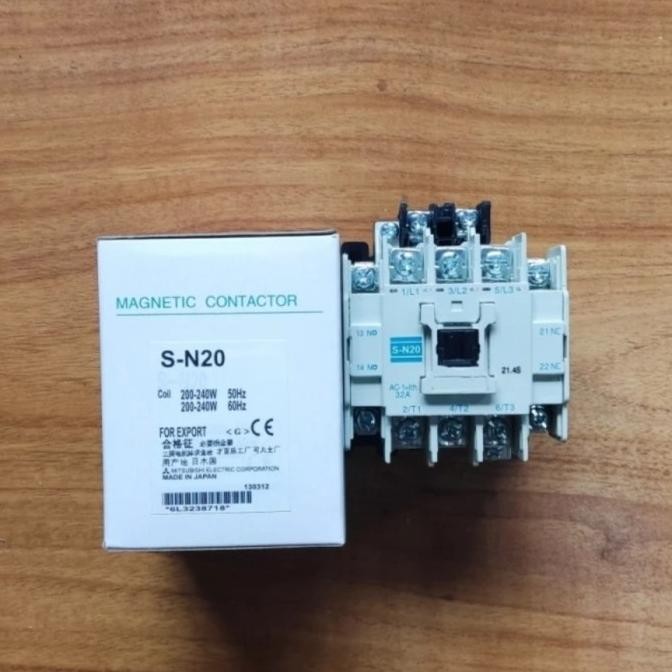 Contactor Mitsubishi Sn20 Sn20 Sn 20 Sn20 220V / 110V / 380V New Stok