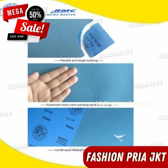 AMPLAS KERTAS HALUS GOSOK BATU AKIK BASAH KERING TAHAN AIR GRIT P5000 BY PRIA JKT GRATIS ONGKIR