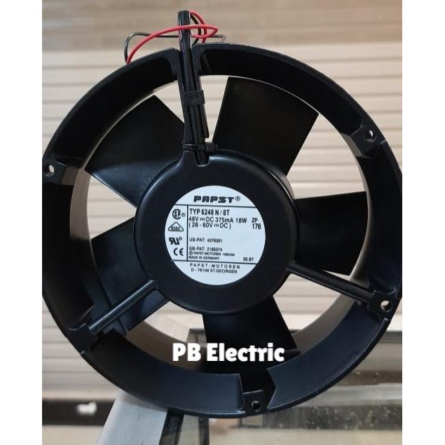 Kipas Dc Fan 48 Volt 18 Watt Typ 6284 N Papst New Stok