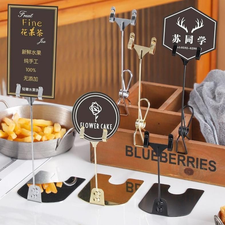 

fg-87 Tiang Nomor Meja Standing Food Tag Table Number Holder Standing Price Tag Murah