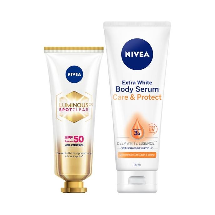 Sale Nivea Luminous Anti-Dark Spot Face Sunscreen+Care Protect Body Serum