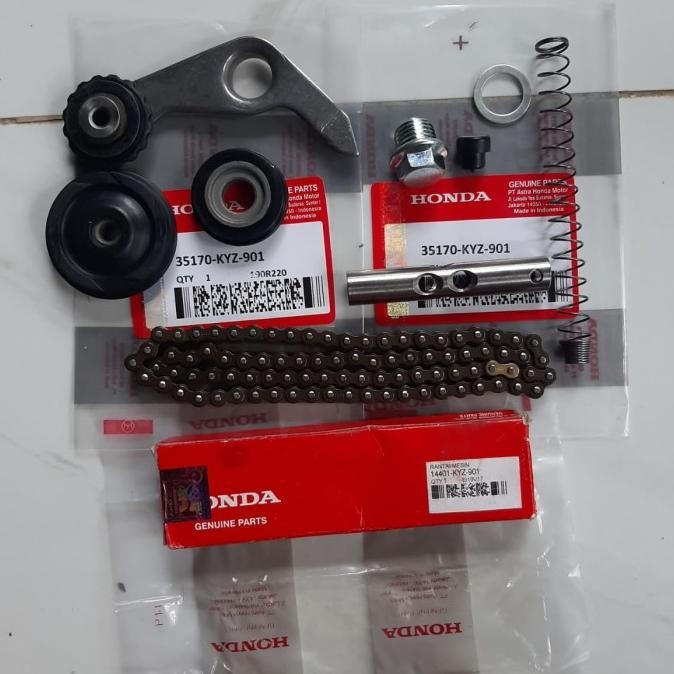 // Paket Rantai Keteng Set Supra X 125 Helm In Blade 125 Fi Ori Kyz //