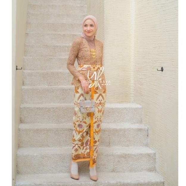 ''Terlaris" Set Kebaya Kutubaru Semi Italy Mawar | Kebaya Hijab Kebaya Bali Muslim