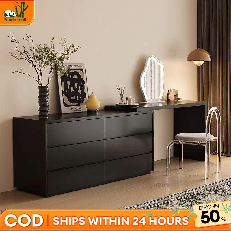 Meja Rias Dapat Rentangkan Meja Rias Hitam Meja Kamar Lemari Laci Bedside Table Lemari Kecil