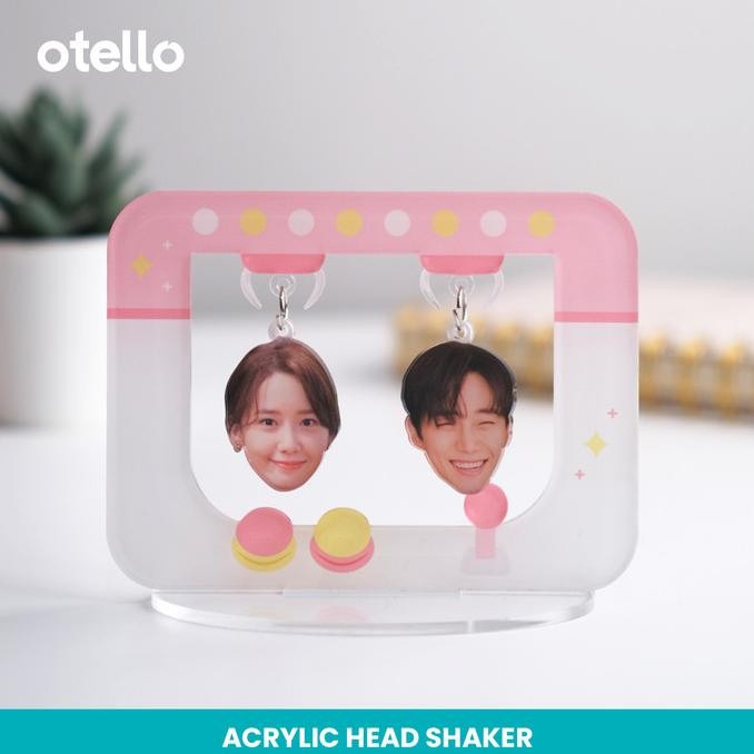 HOT PROMO Custom Pajangan Meja Akrilik Head Shaker Couple Acrylic Dua Kepala