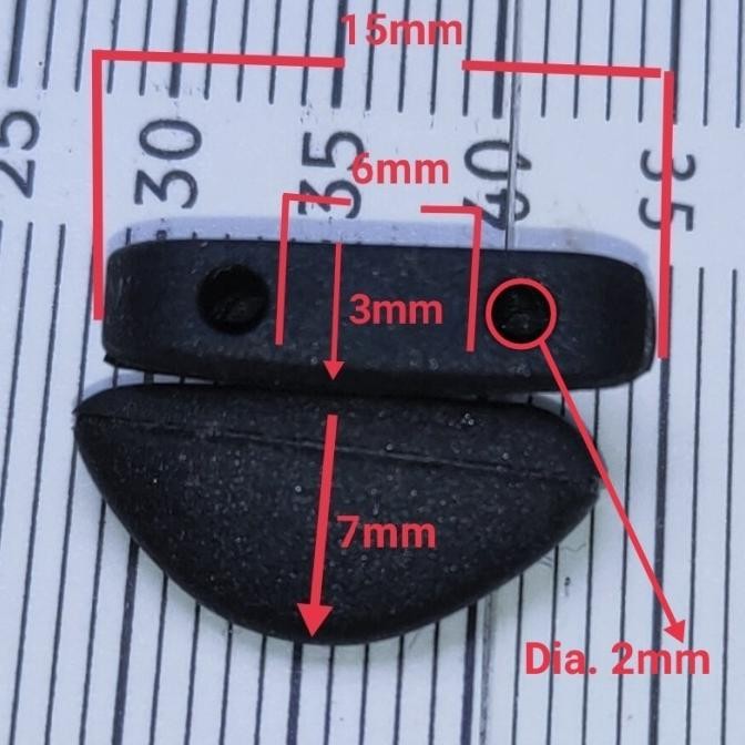 Nosepad Kacamata Plug-In Nose Pad Rubber Adidas O Akley Colok Plug In