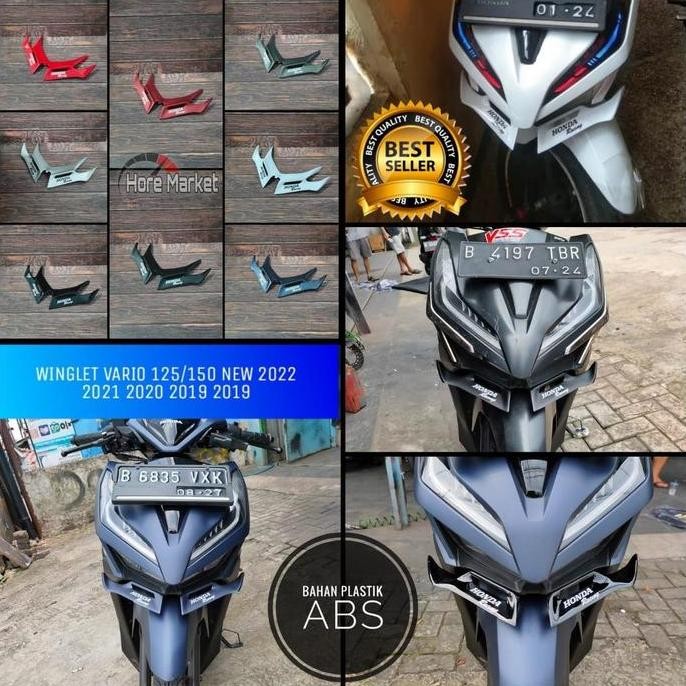 WINGLET VARIO 125 150 NEW 2018 2019 2020 2021 2022 BAHAN PLASTIK ABS ORIGINAL