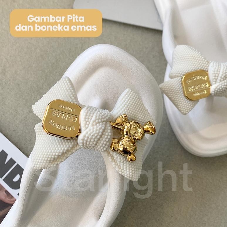 Sandal Jepit Hak Tinggi Wanita Anti Slip Korean Style Extralight Phylon Sendal Jepit Jelly Wedges Sa