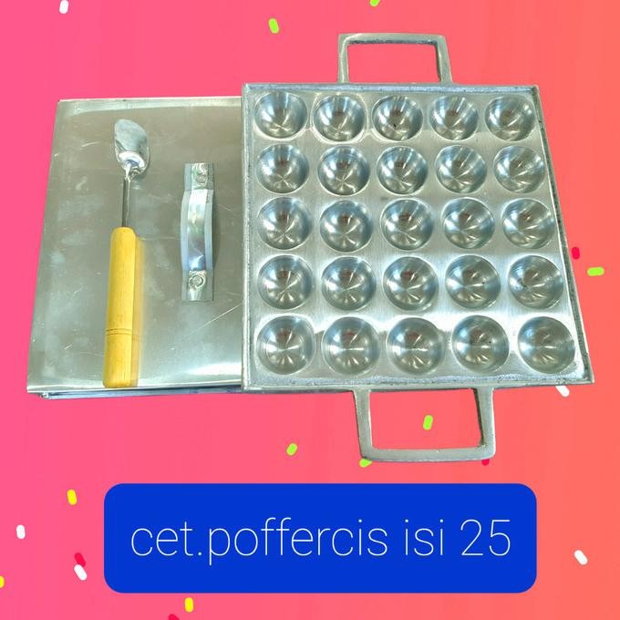 Sale Cetakan Kue Poffercis Isi 25 / Telur Puyuh + Sutil Mini