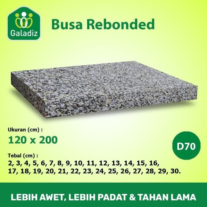 Busa Rebonded / Rebonded Foam / Matras Density 70 Uk 120 X 200 Co