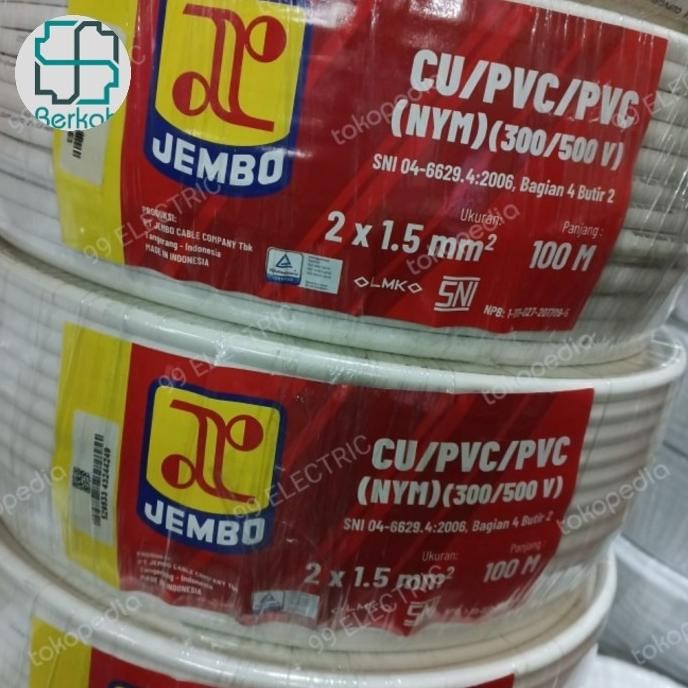 Kabel Nym 2X1.5 Jembo 100 Meter./Nym 2X1,5 Jembo 100 Meter. New Stok