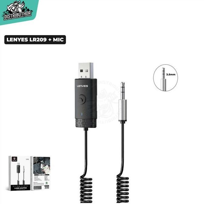 Bluetooth Receiver LENYES LR209 Aux 3.5mm Audio Wireless Adapter 5.3 Blutut Mobil Speaker Salon deng
