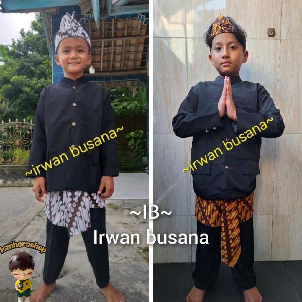 Baju Adat Sunda Stelan Basofi Sunda Stelan Beskap Stelan Pangsi Adat Sunda Laki Laki Cod