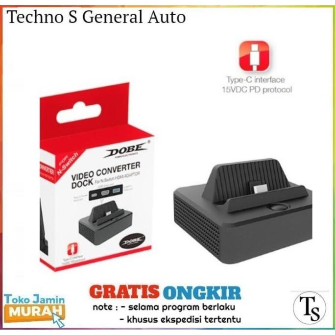 BARU DOBE VIDEO CONVERTER NINTENDO SWITCH - VIDEO CONVERTER DOCK HDMI SWITC