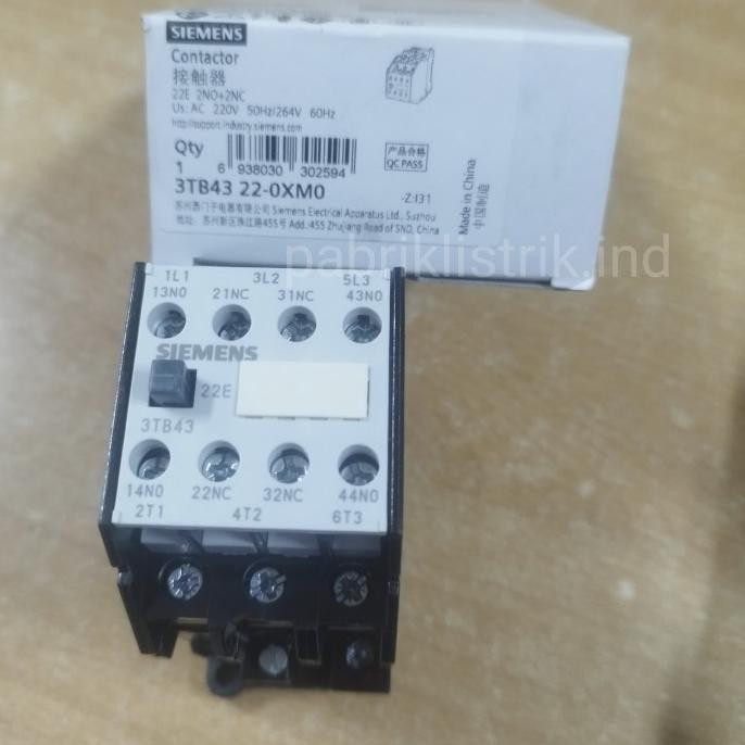 Contactor 3Tb4322 3Tb43 22 22E Siemens Original Coil 220V 380V 110V Kepuasan Terjamin