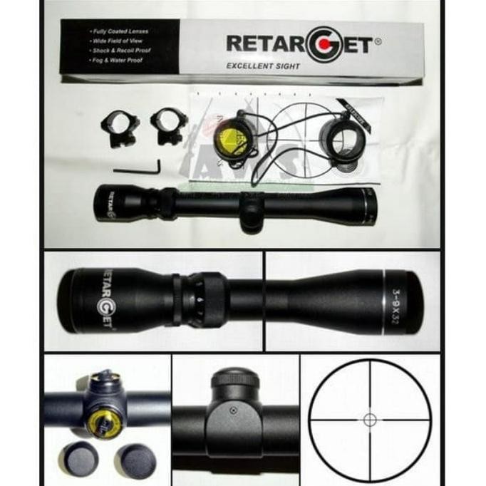 Terlaris TELESKOP / TEROPONG RIFLESCOPE RETARGET 3-9 x 32E SALE