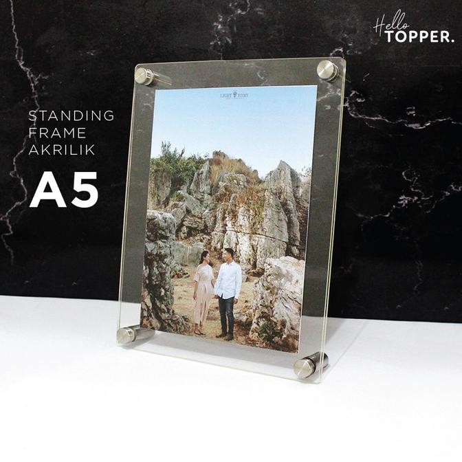 MURAH Acrylic Frame A5 / Frame Akrilik Standing / Poster / Frame Foto
